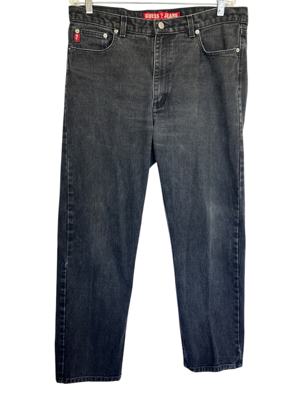 VINTAGE GUESS BLACK JEANS DENIM 39100 100% COTTON VTG Y2K 90 mens size 36 x 30